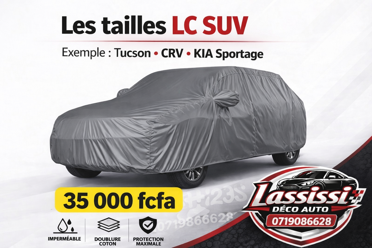 Bâche de Voiture Imperméable – Doublure Coton