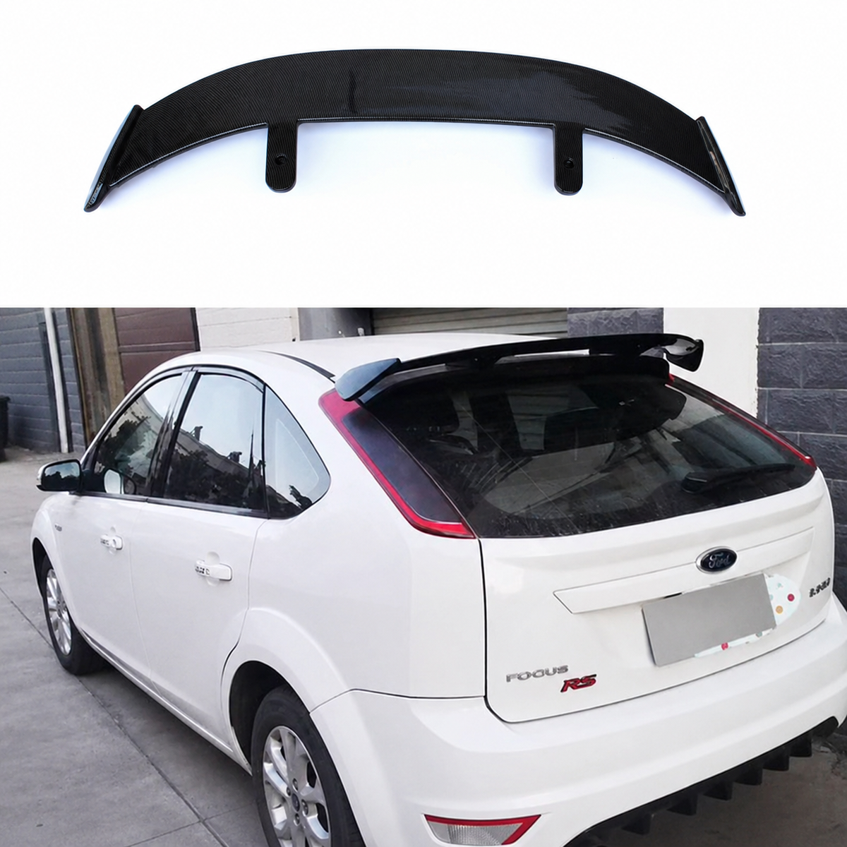 Aileron de toit noir brillant pour voitures à hayon (hatchback) – modèle 2