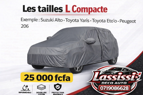 Bâche de Voiture Imperméable – Doublure Coton